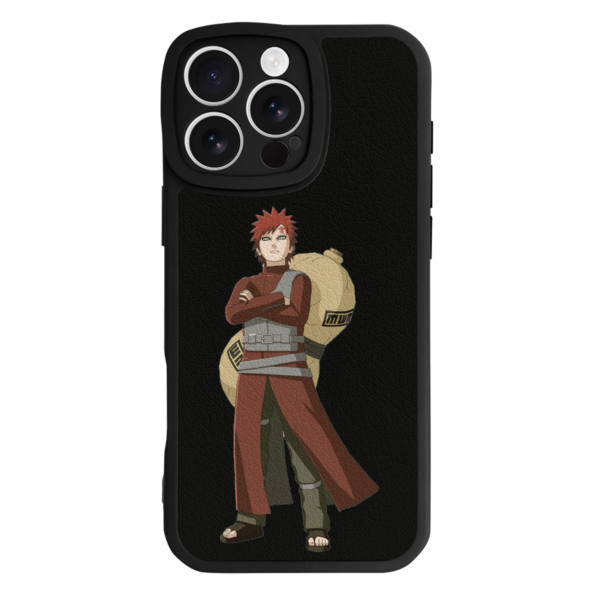 （画像用） NARUTO -ナルト- ガアラ Gaara 【iPhone 16シリーズ対応】シリコンスマホケース（レザー調） 材質：シリコン